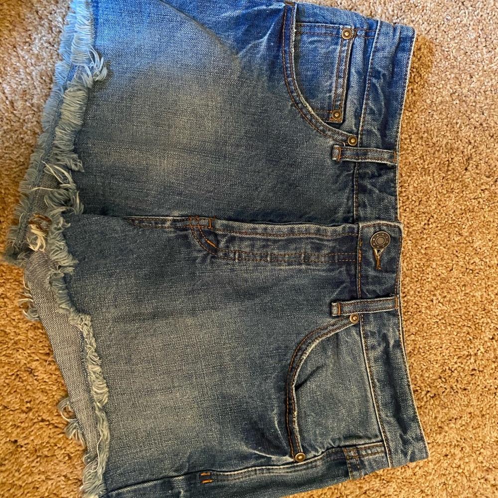 Free People High Rise Jean Shorts